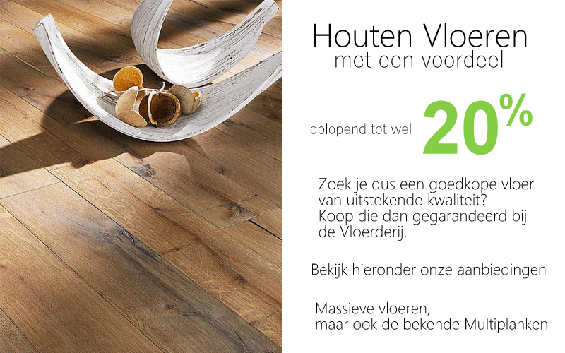 Goedkope eiken houten vloeren. De Vloerderij verkoopt goedkope eiken hoputen vloeren.